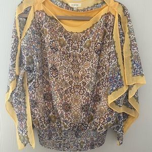 Max Studio Blouse Tunic Top open arms